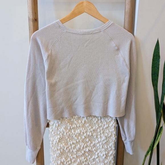 Urban Daizy Waffle Knit Long Sleeve Women's Top - Picture 2 of 6